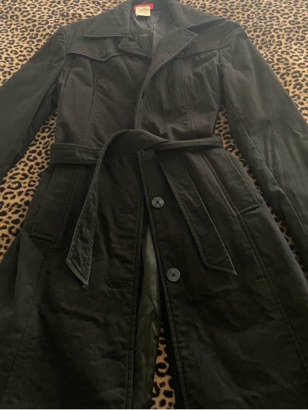 Esprit Black Trench Coat with Belt